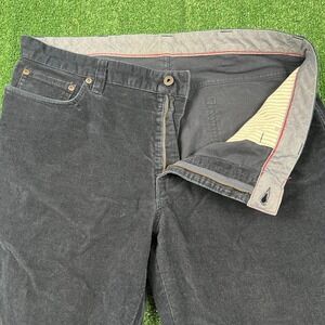 Vintage LL Bean Zip Fly Straight Leg Corduroy Pants Men's 39x31" Navy Blue Y2K